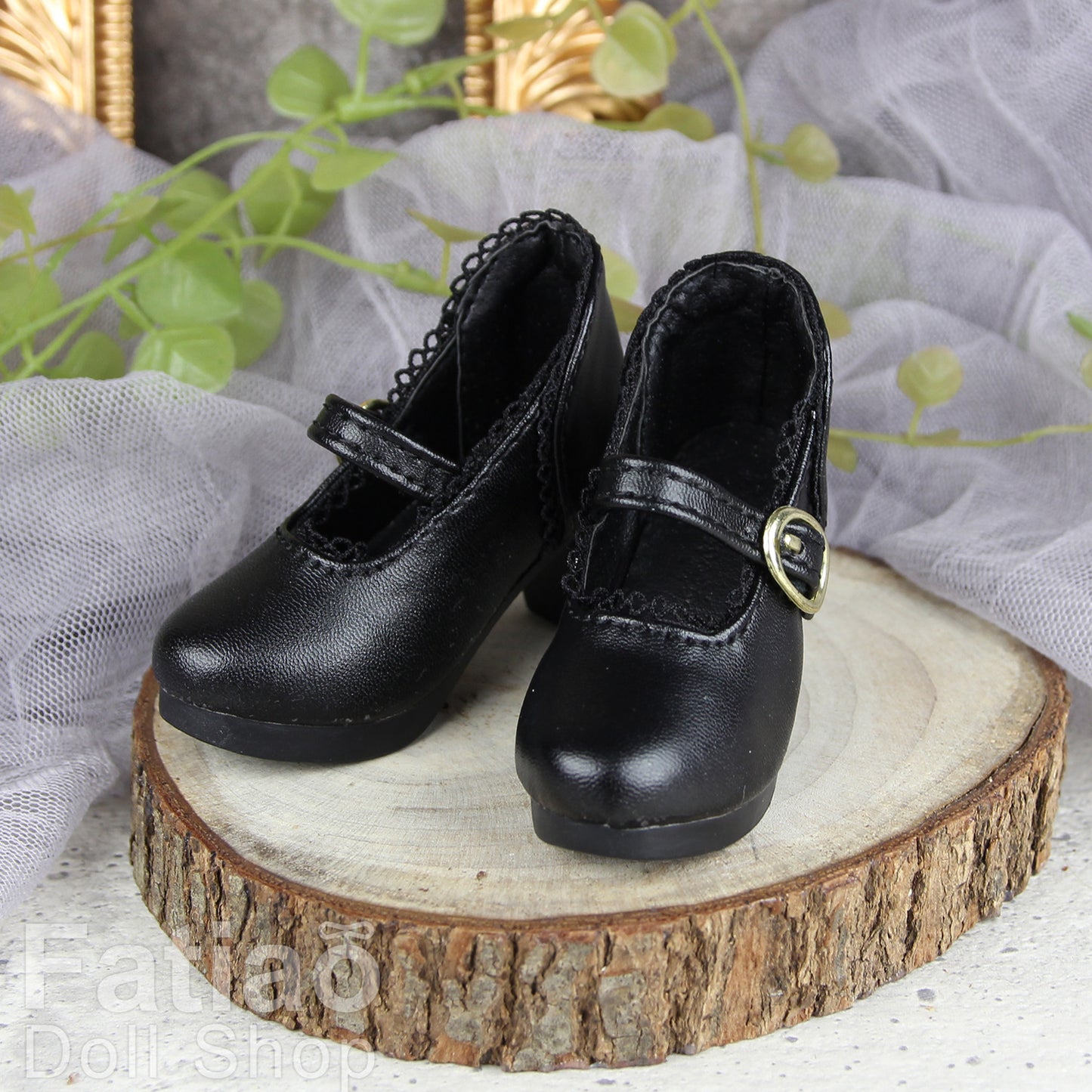Fatiao - New 1/3 BJD Dollfie DD Dolls High heels Shoes - Black (Size 6cm)