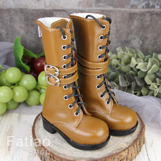 Fatiao - New 1/3 BJD Dollfie DD Dolls Shoes Boots - Brown (Size 6.5cm)