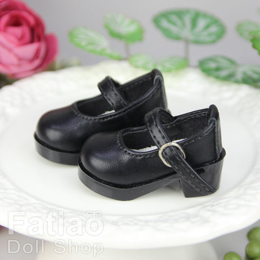 Fatiao - New Dollfie Yo-SD 1/6 BJD Doll High Heeled Shoes - Black (Size 4.5cm)