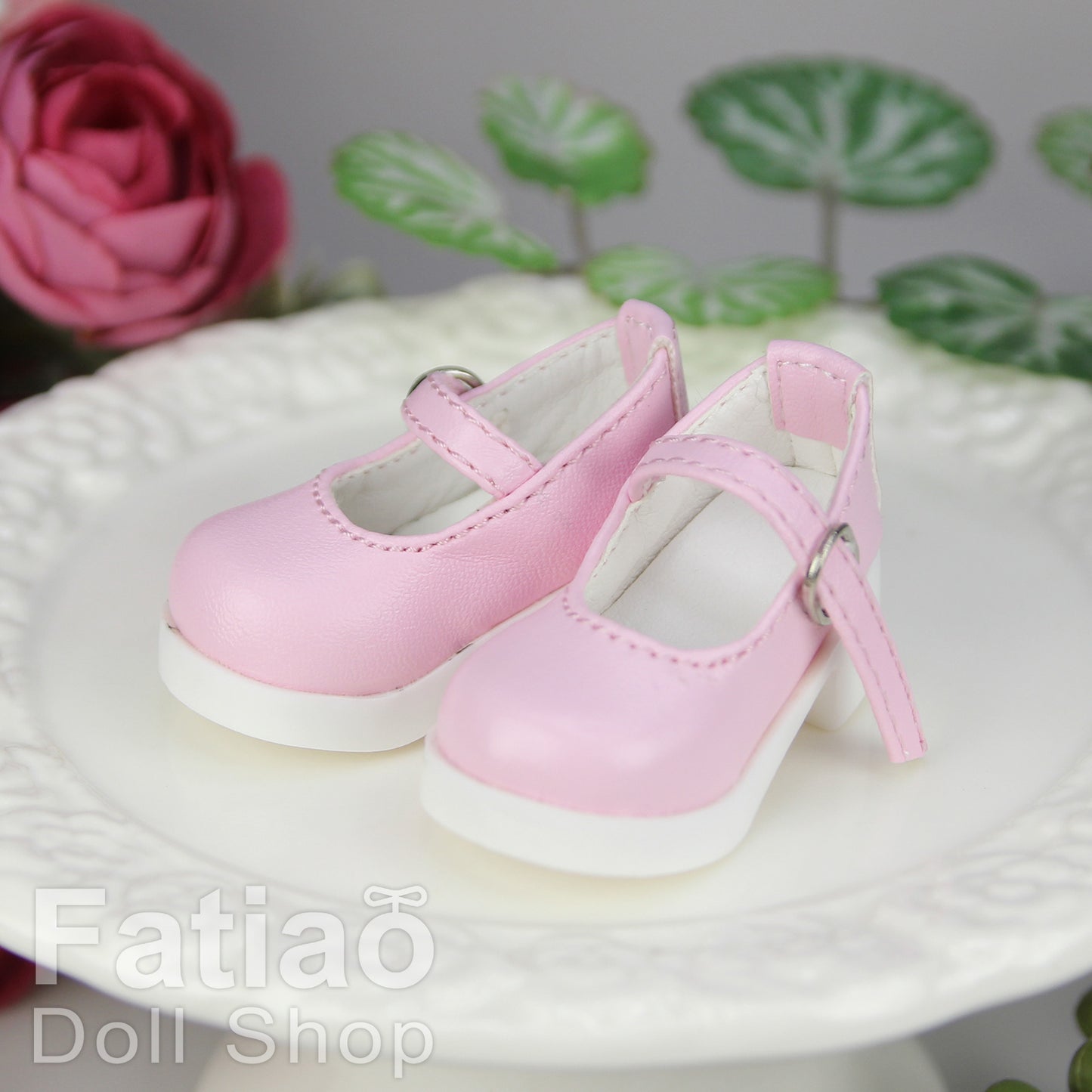 Fatiao - New Dollfie Yo-SD 1/6 BJD Doll High Heeled Shoes - Pink (Size 4.5cm)