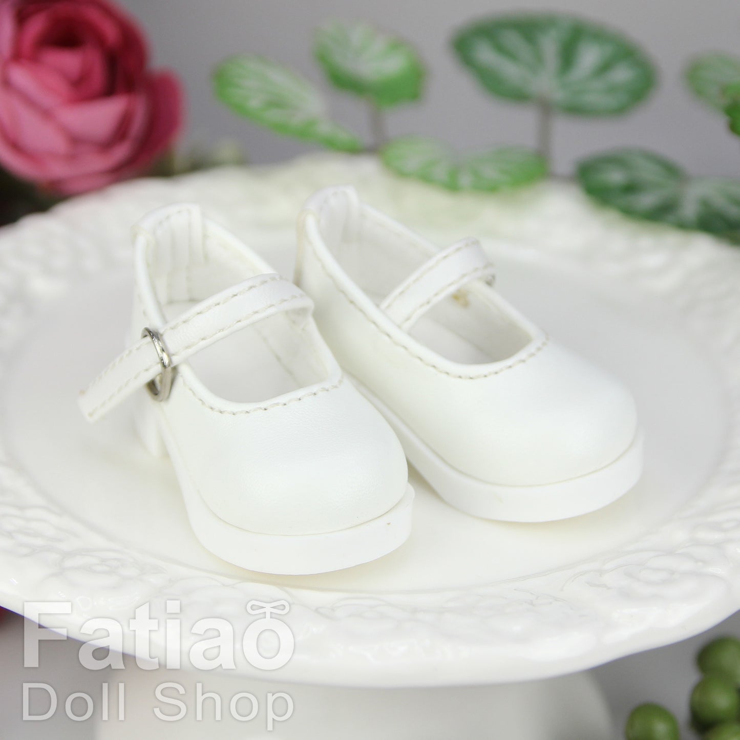 Fatiao - New Dollfie Yo-SD 1/6 BJD Doll High Heeled Shoes - White (Size 4.5cm)