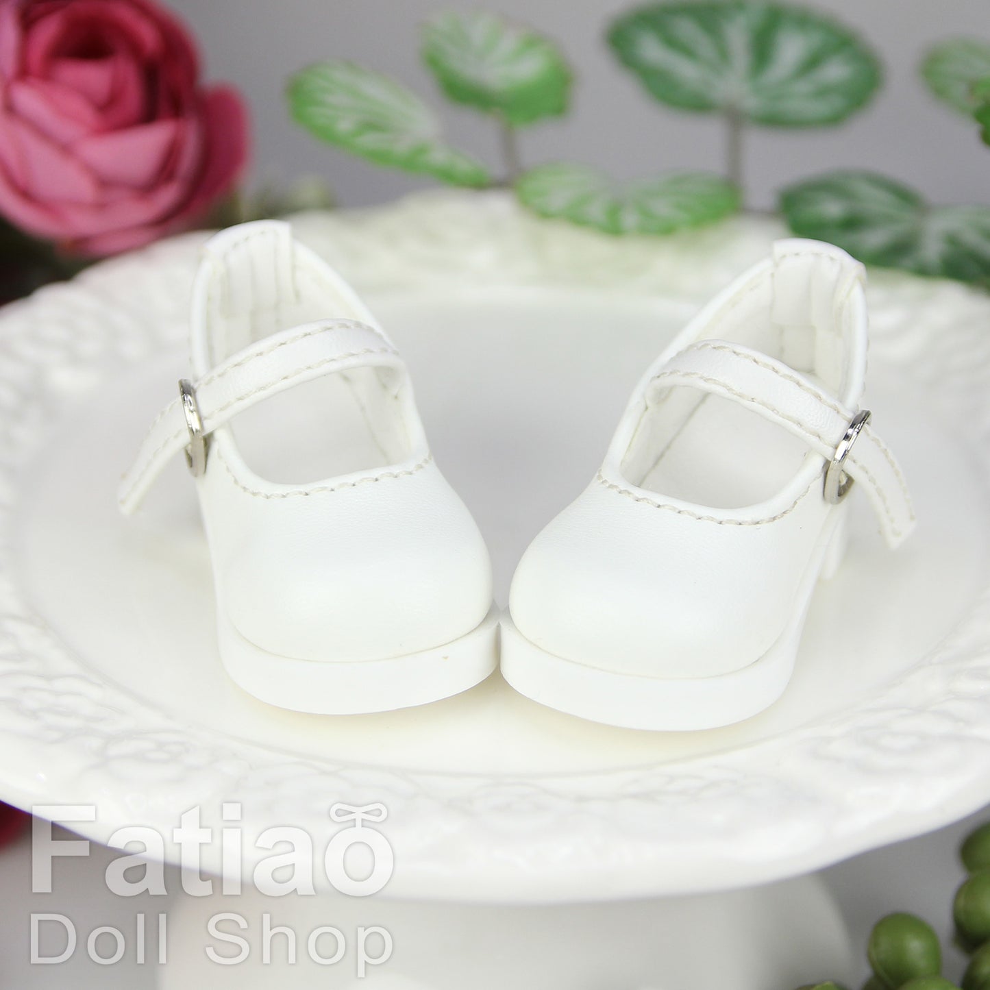Fatiao - New Dollfie Yo-SD 1/6 BJD Doll High Heeled Shoes - White (Size 4.5cm)