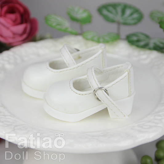 Fatiao - New Dollfie Yo-SD 1/6 BJD Doll High Heeled Shoes - White (Size 4.5cm)