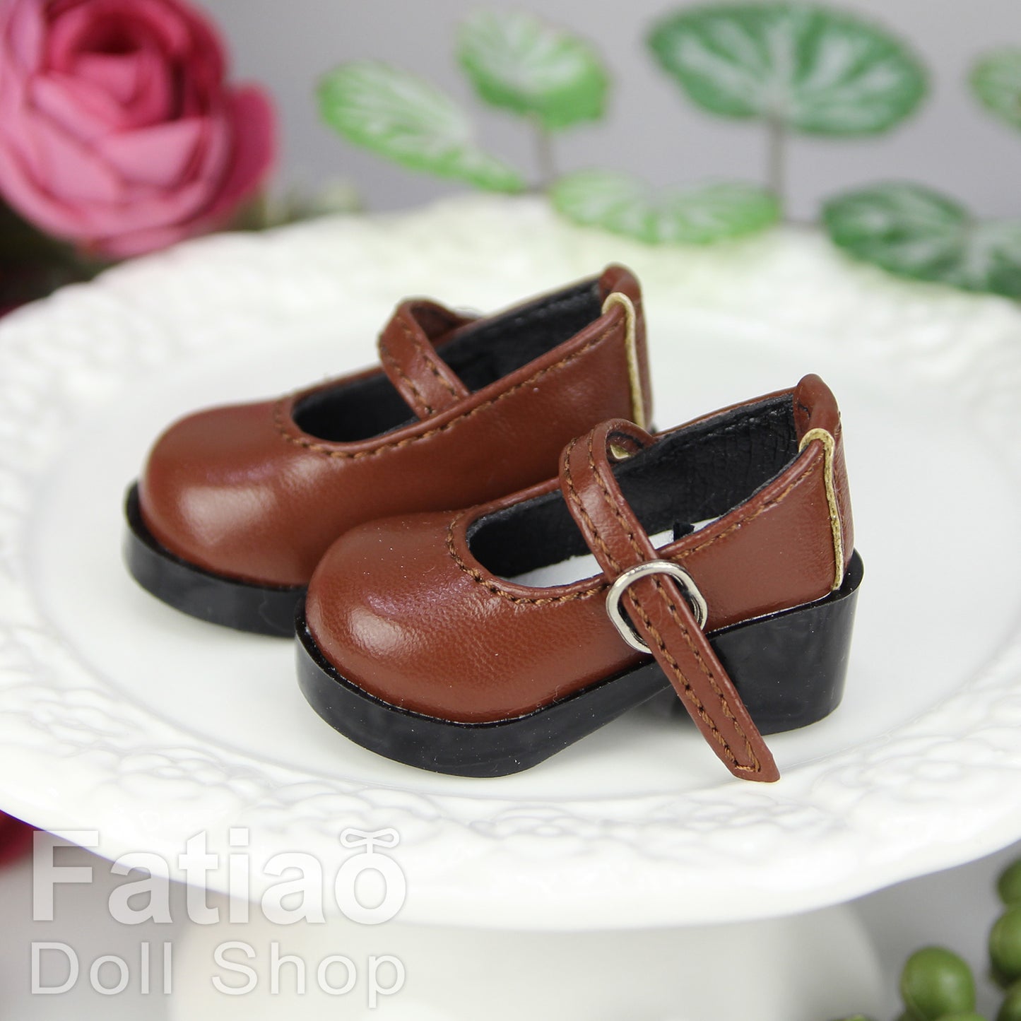 Fatiao - New Dollfie Yo-SD 1/6 BJD Doll High Heeled Shoes - Brown (Size 4.5cm)