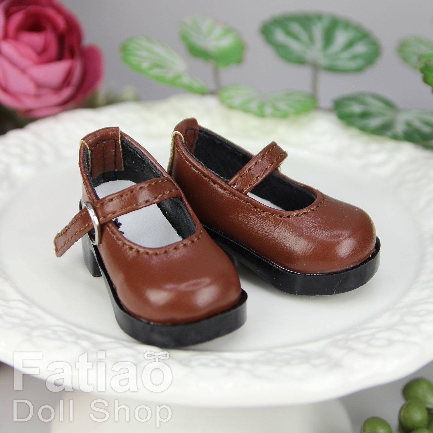 Fatiao - New Dollfie Yo-SD 1/6 BJD Doll High Heeled Shoes - Brown (Size 4.5cm)