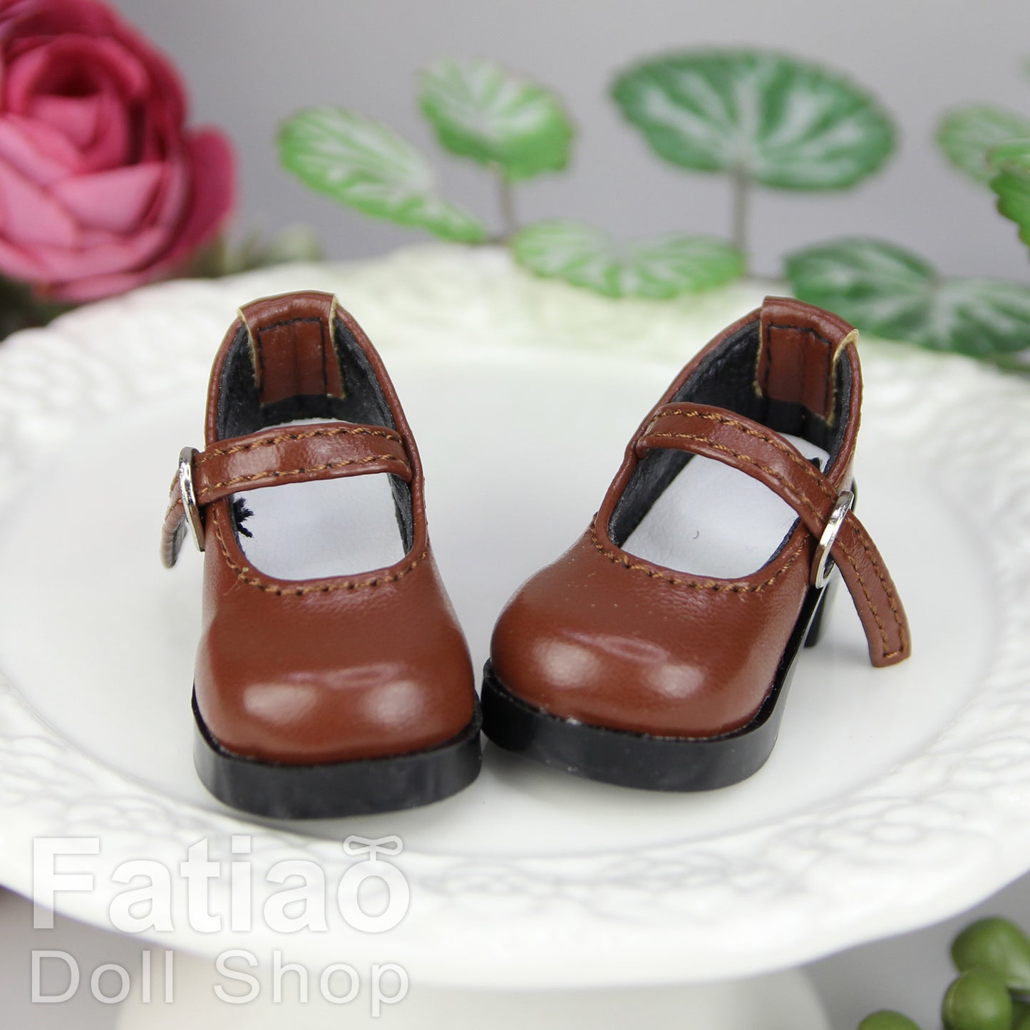 Fatiao - New Dollfie Yo-SD 1/6 BJD Doll High Heeled Shoes - Brown (Size 4.5cm)