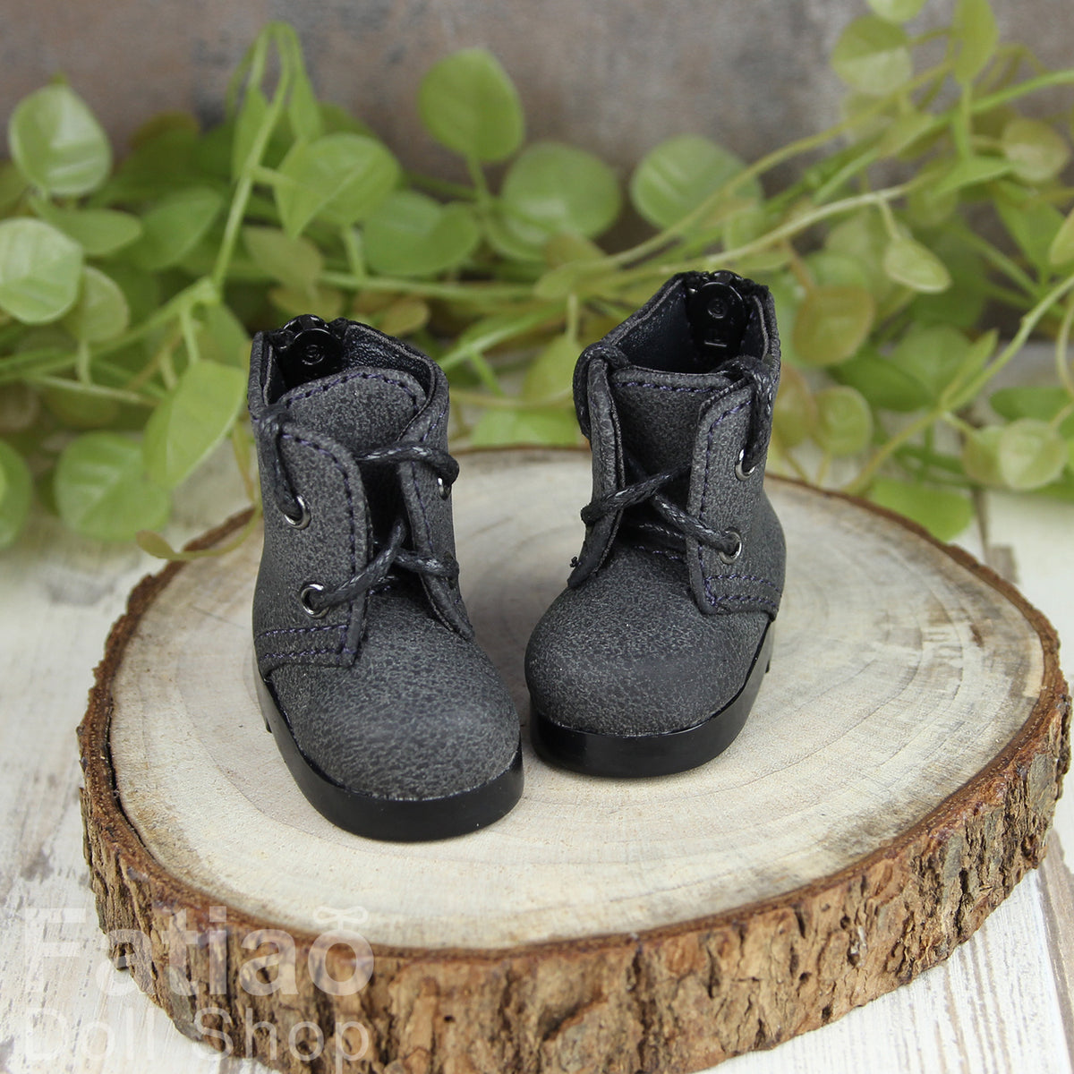 Fatiao - New Dollfie Yo-SD 1/6 BJD Doll Shoes Boots - Gray (Size 4.5cm)