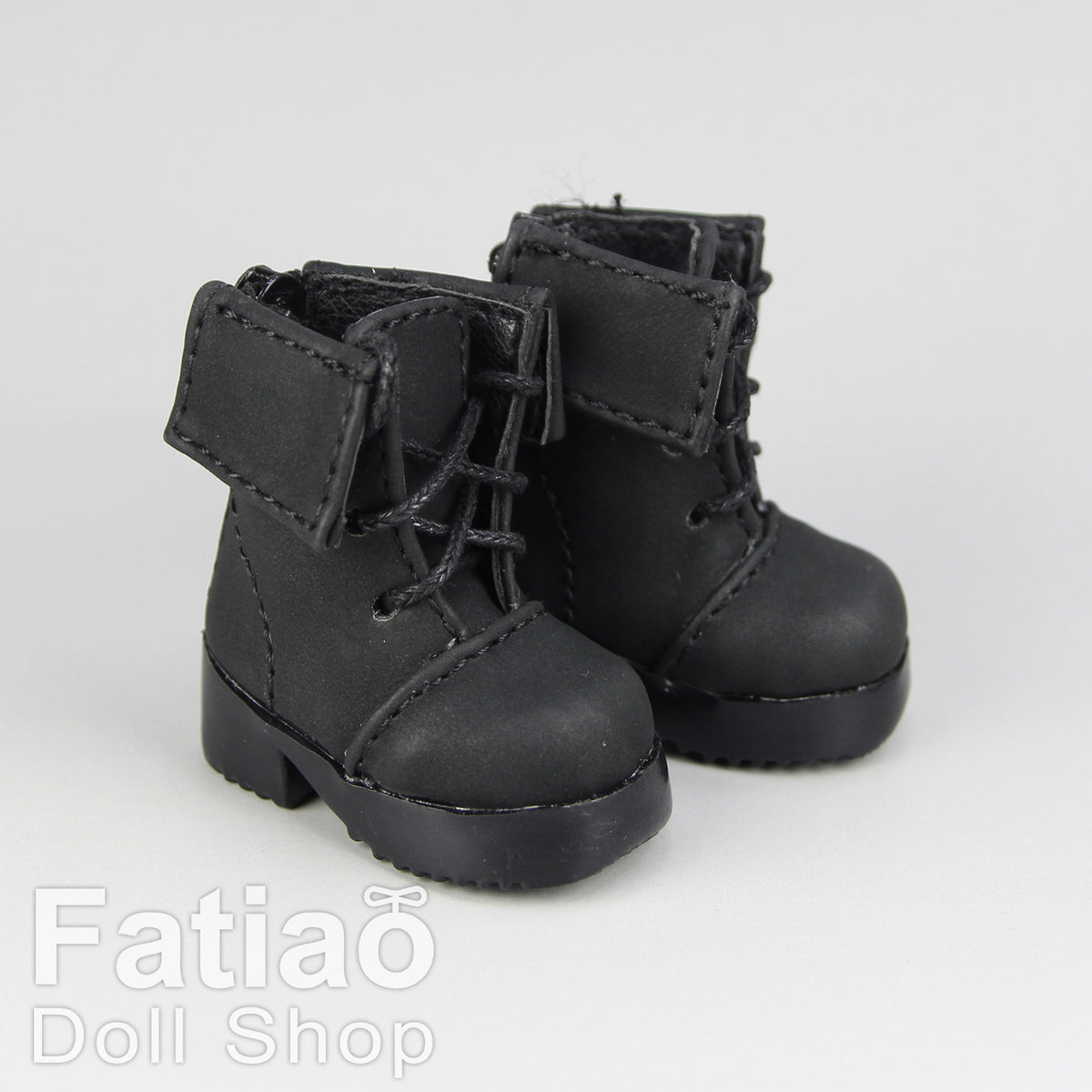 Fatiao - New Dollfie Yo-SD 1/6 BJD Doll Shoes Boots - Black (Size 4.5cm)