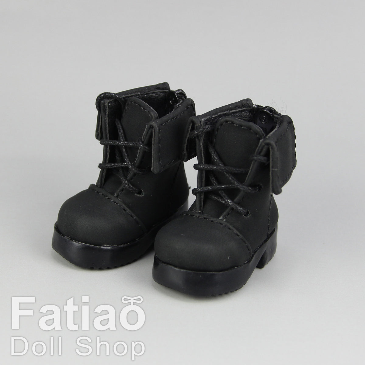 Fatiao - New Dollfie Yo-SD 1/6 BJD Doll Shoes Boots - Black (Size 4.5cm)