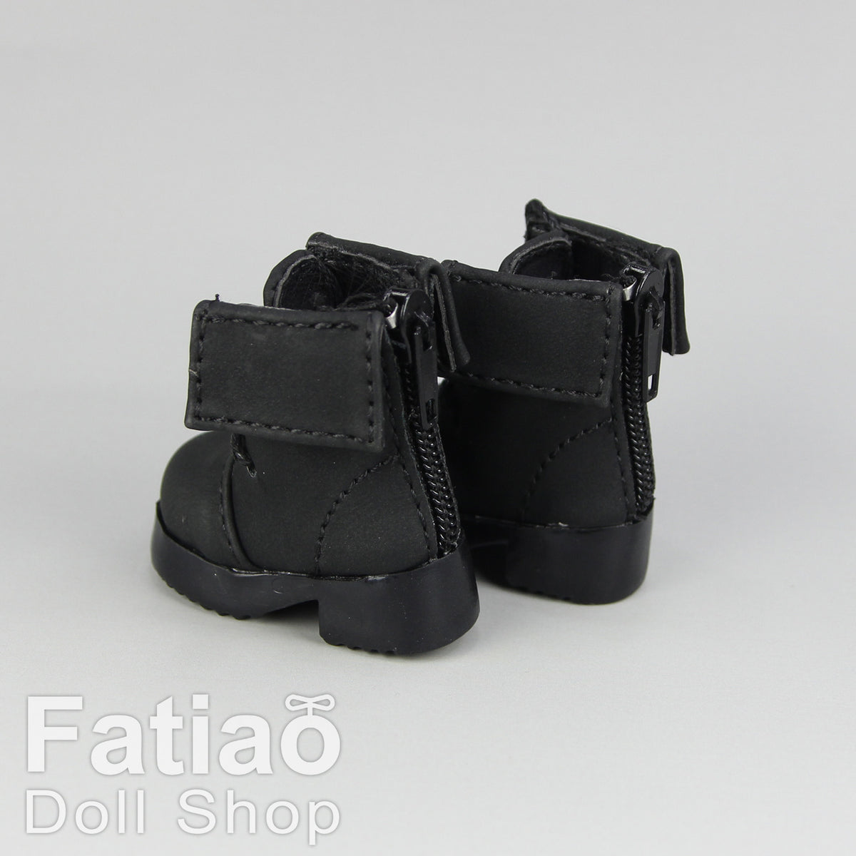 Fatiao - New Dollfie Yo-SD 1/6 BJD Doll Shoes Boots - Black (Size 4.5cm)