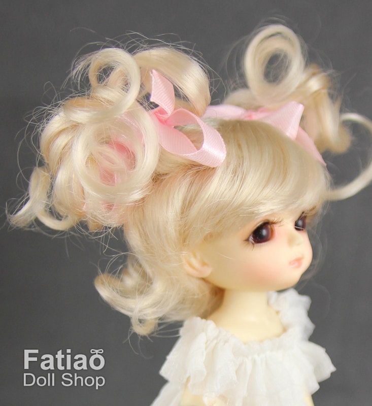 Fatiao - BJD Dollfie Lati Yellow Pukifee 5-6" Doll Wig Blonde