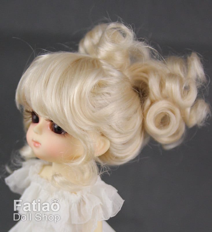 Fatiao - BJD Dollfie Lati Yellow Pukifee 5-6" Doll Wig - Blonde