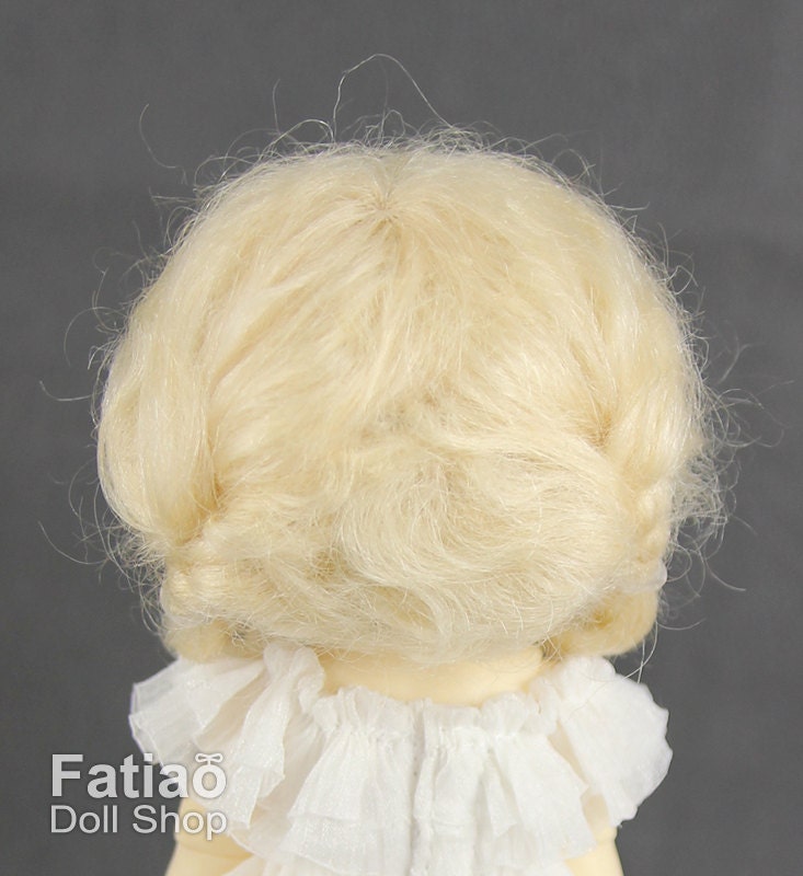 Fatiao - Dollfie Lati Yellow Pukifee 5-6 inch Mohair Doll Wig - Blonde