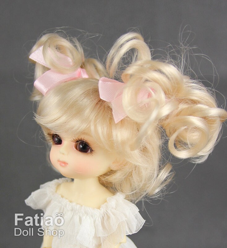 Fatiao - BJD Dollfie Lati Yellow Pukifee 5-6" Doll Wig Blonde