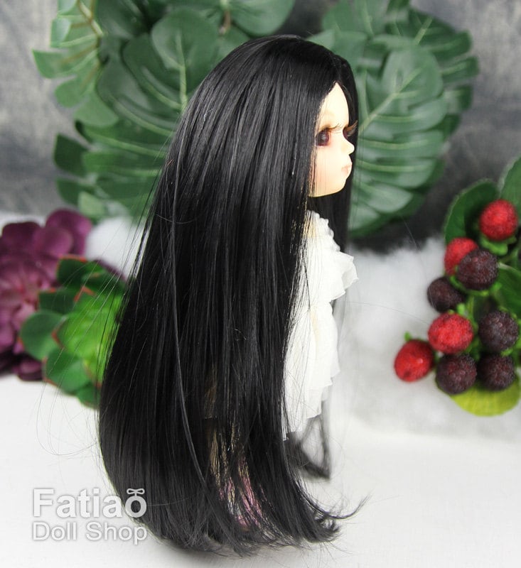 Fatiao - BJD Dollfie Lati Yellow Pukifee 5-6" Doll Wig - Black