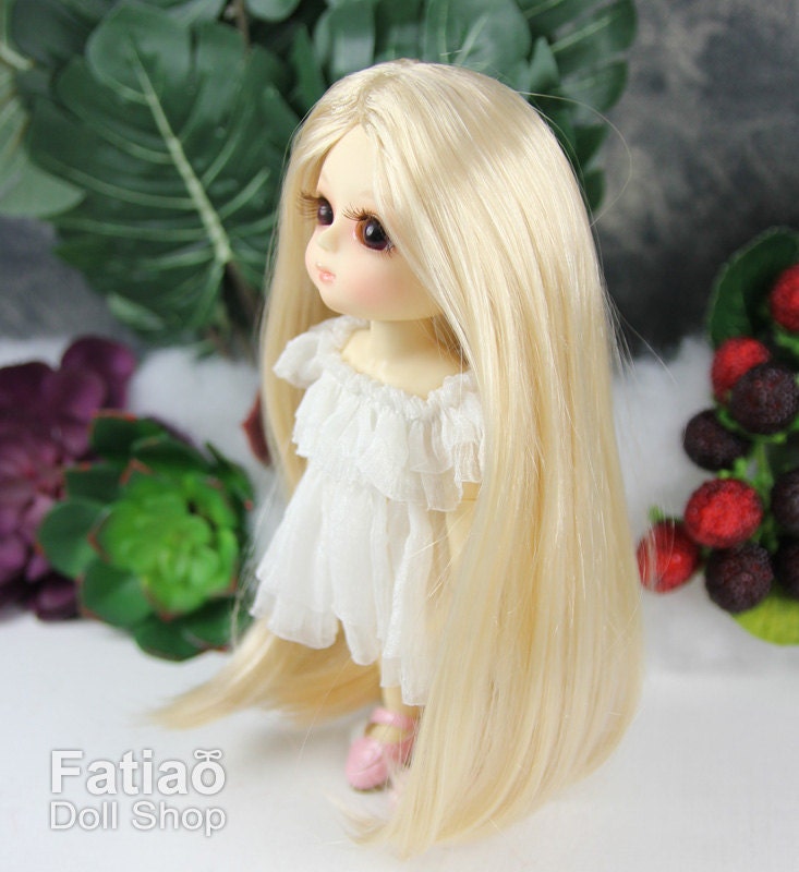 Fatiao - BJD Dollfie Lati Yellow Pukifee 5-6" Doll Wig Blonde