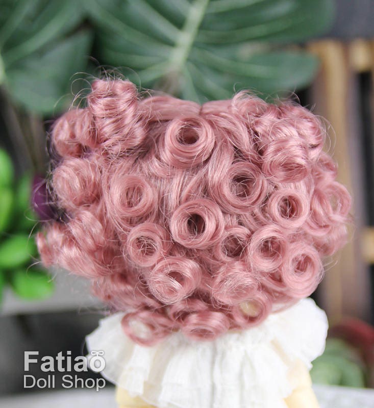 Fatiao - BJD Dollfie Lati Yellow Pukifee 5-6" Doll Wig - Old Rose