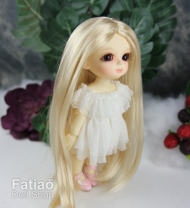 Fatiao - BJD Dollfie Lati Yellow Pukifee 5-6" Doll Wig Blonde