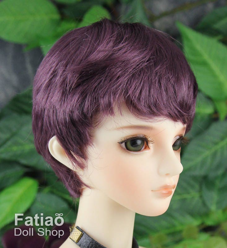 Fatiao - New Dollfie SD 1/3 BJD Dolls Wig size 8-9" - eggplant