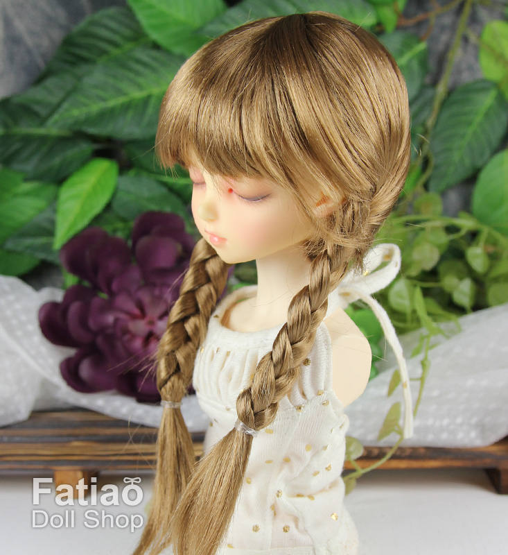 Fatiao - New Dollfie MSD Kaye Wiggs 1/4 BJD Size 7-8 inch - Latte Dolls Wig