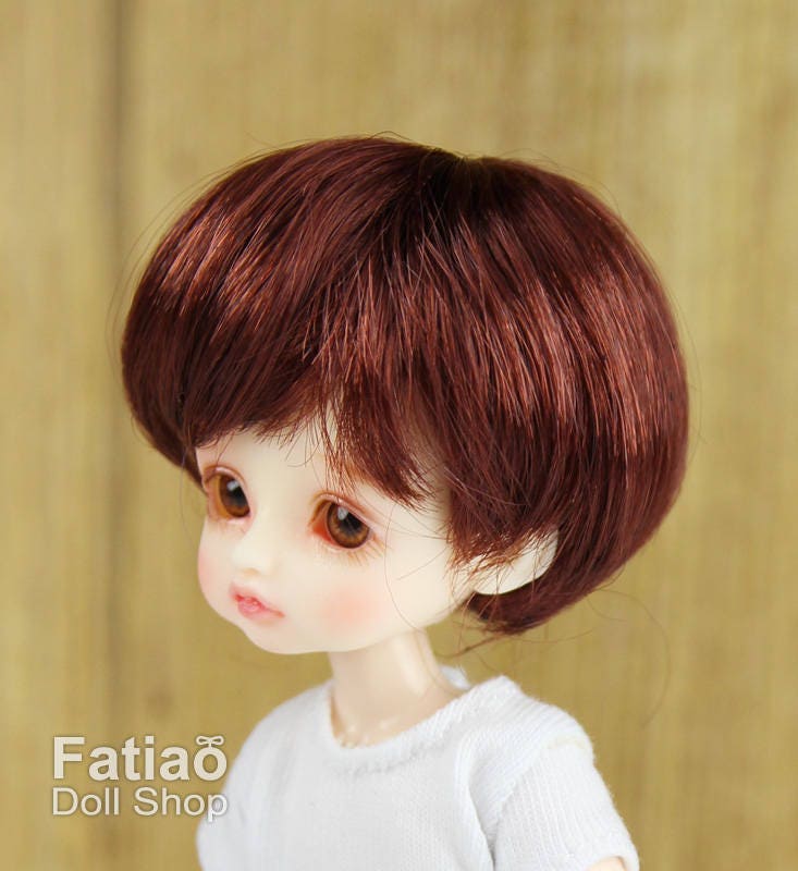 Fatiao - New BJD Dollfie pukipuki BF Pocket 3-4" Doll Wig - Chocolate