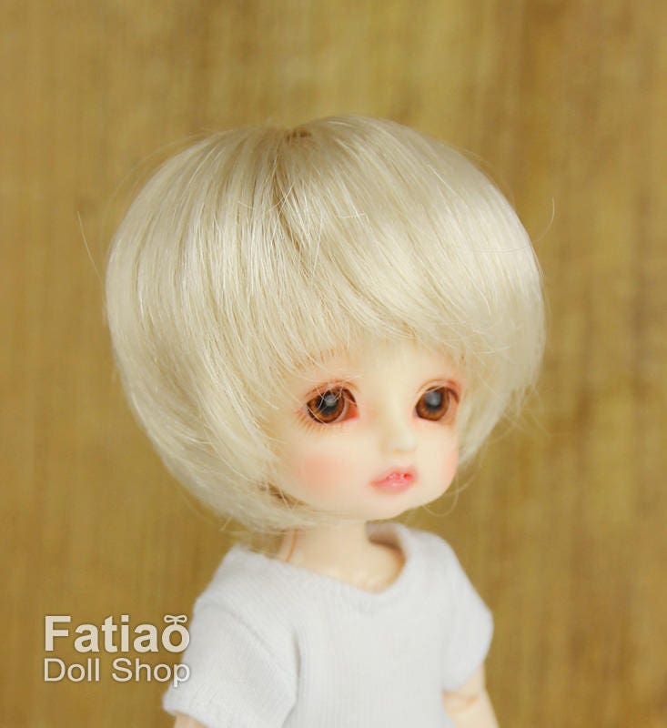 Fatiao - New BJD Dollfie pukipuki BF Pocket 3-4" Doll Wig - Blonde