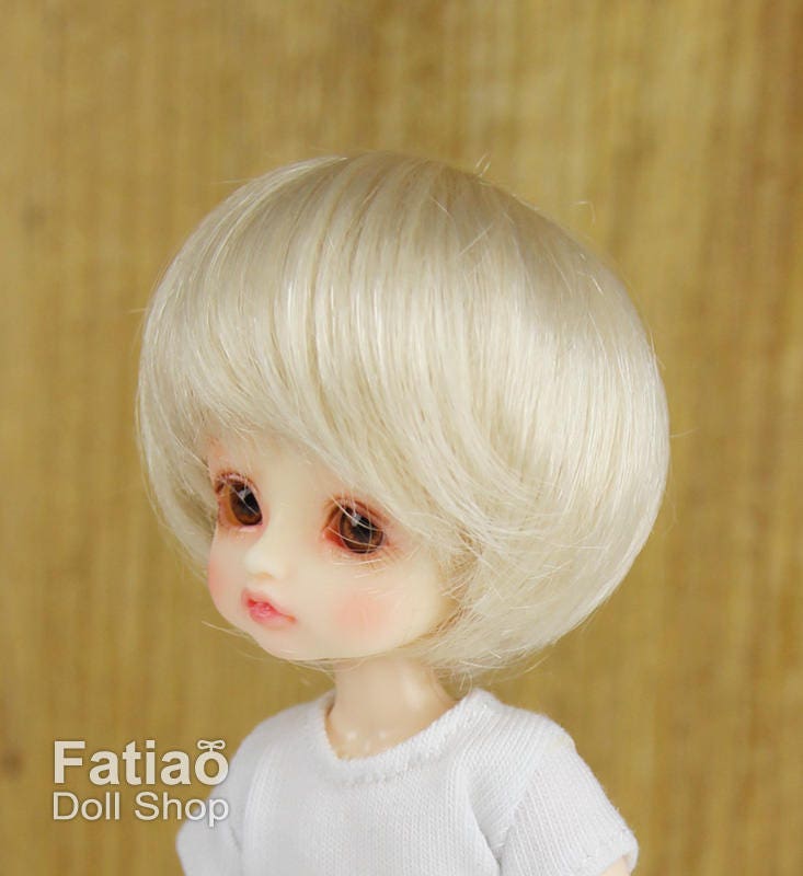 Fatiao - New BJD Dollfie pukipuki BF Pocket 3-4" Doll Wig - Blonde
