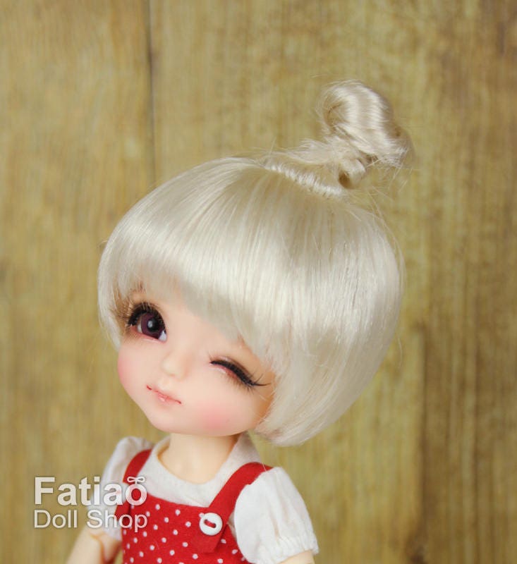 Fatiao - BJD Dollfie Lati Yellow Pukifee 5-6" Doll Wig Blonde
