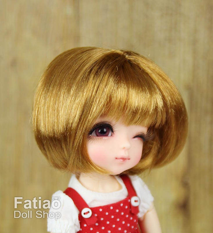 Fatiao - BJD Dollfie Lati Yellow Pukifee 5-6" Angel Doll Wig - Caramel Gold