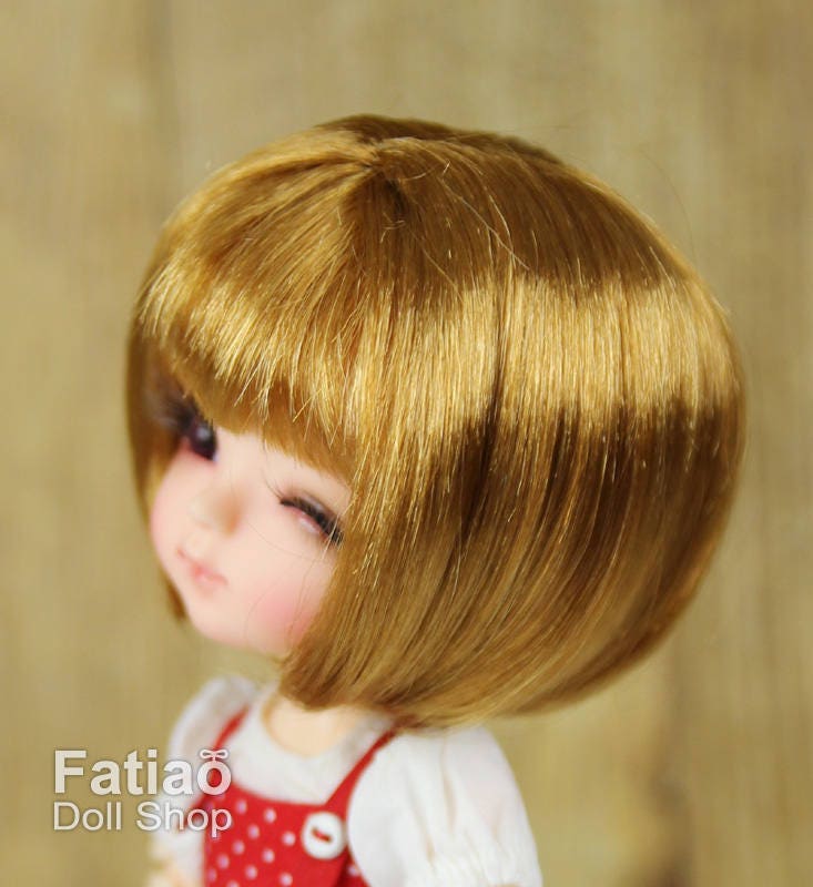 Fatiao - BJD Dollfie Lati Yellow Pukifee 5-6" Angel Doll Wig - Caramel Gold