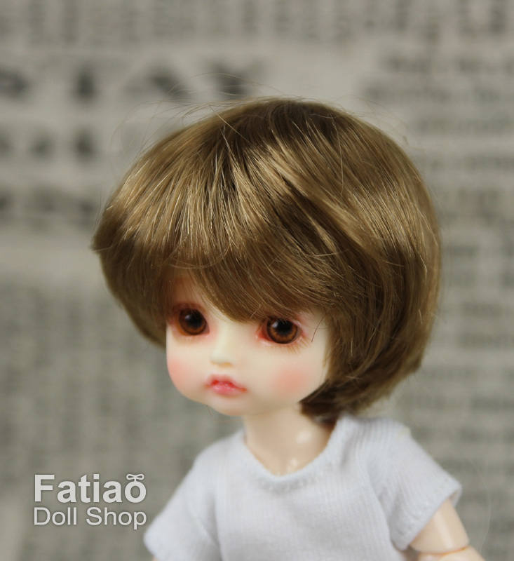Fatiao - New BJD Dollfie pukipuki BF Pocket 3-4" Doll Wig - Latte