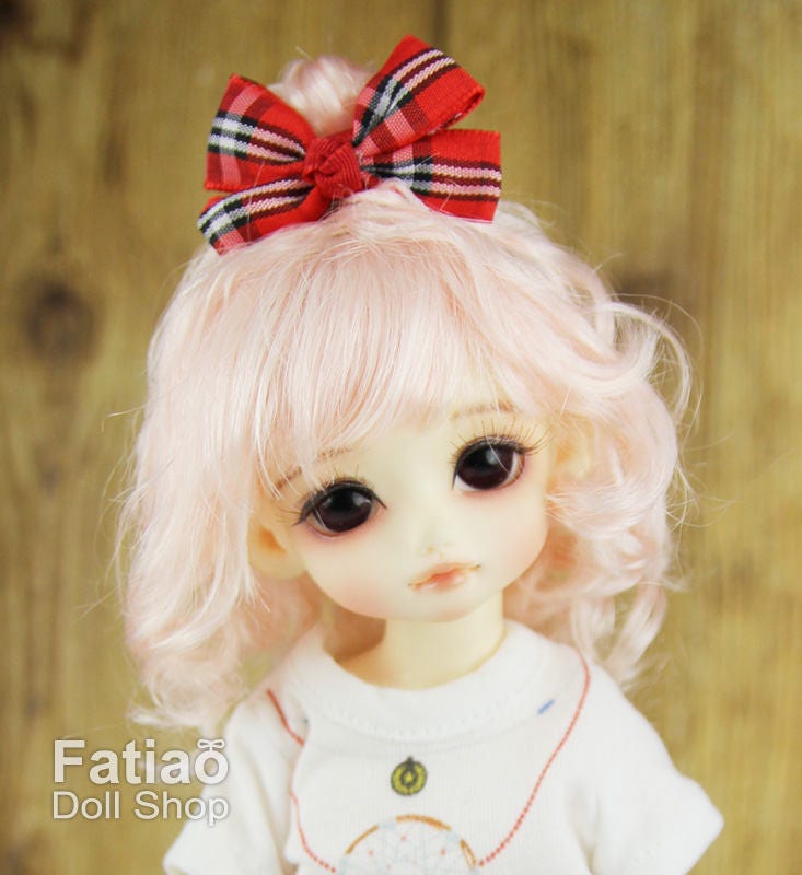 Fatiao - New Dolls Wig Dollfie Yo-SD 1/6 BJD 6-7" size - Light Pink