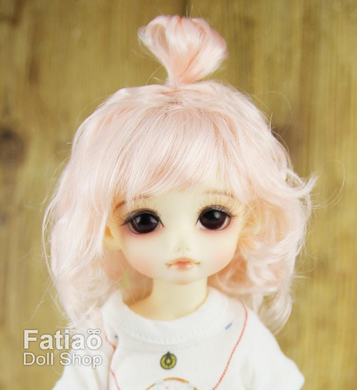 Fatiao - New Dolls Wig Dollfie Yo-SD 1/6 BJD 6-7" size - Light Pink