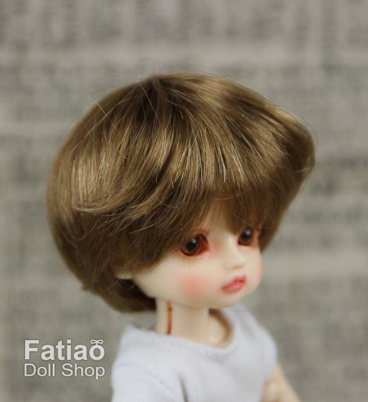 Fatiao - New BJD Dollfie pukipuki BF Pocket 3-4" Doll Wig - Latte