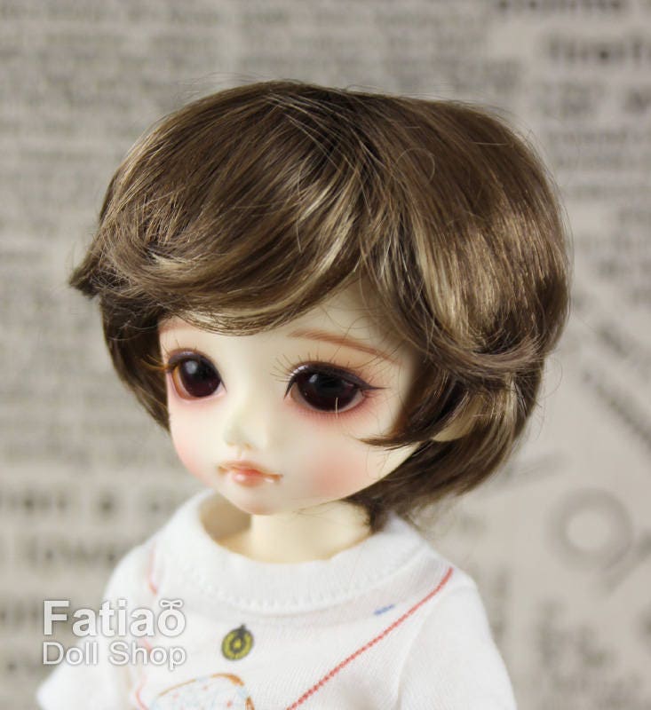 Fatiao - New Dollfie Yo-SD 1/6 BJD - Dolls Wig 6-7 inch - Umber & Baby Brown