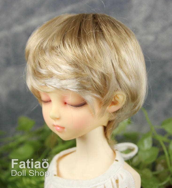 Fatiao - New Dollfie MSD Kaye Wiggs 1/4 BJD Size 7-8 inch - Latte & Blonde Dolls Wig