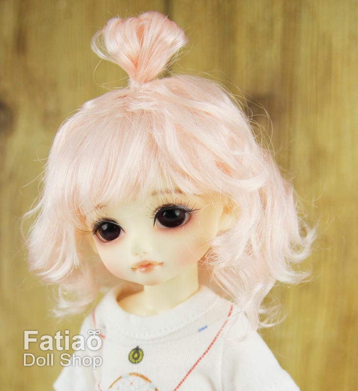 Fatiao - New Dolls Wig Dollfie Yo-SD 1/6 BJD 6-7" size - Light Pink