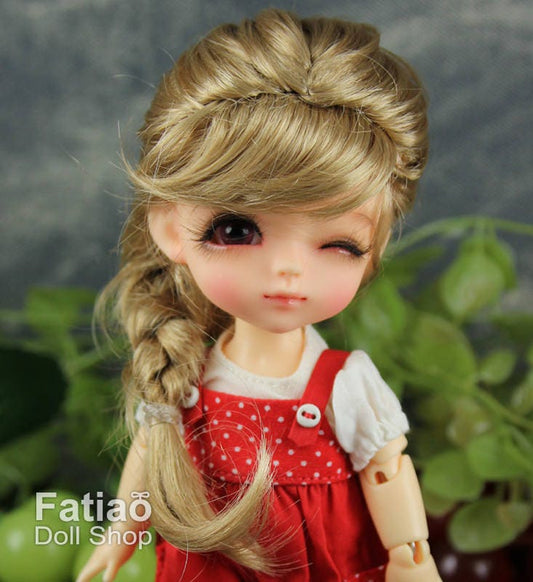 Fatiao - BJD Dollfie Lati Yellow Pukifee 5-6" Doll Wig - Baby Brown