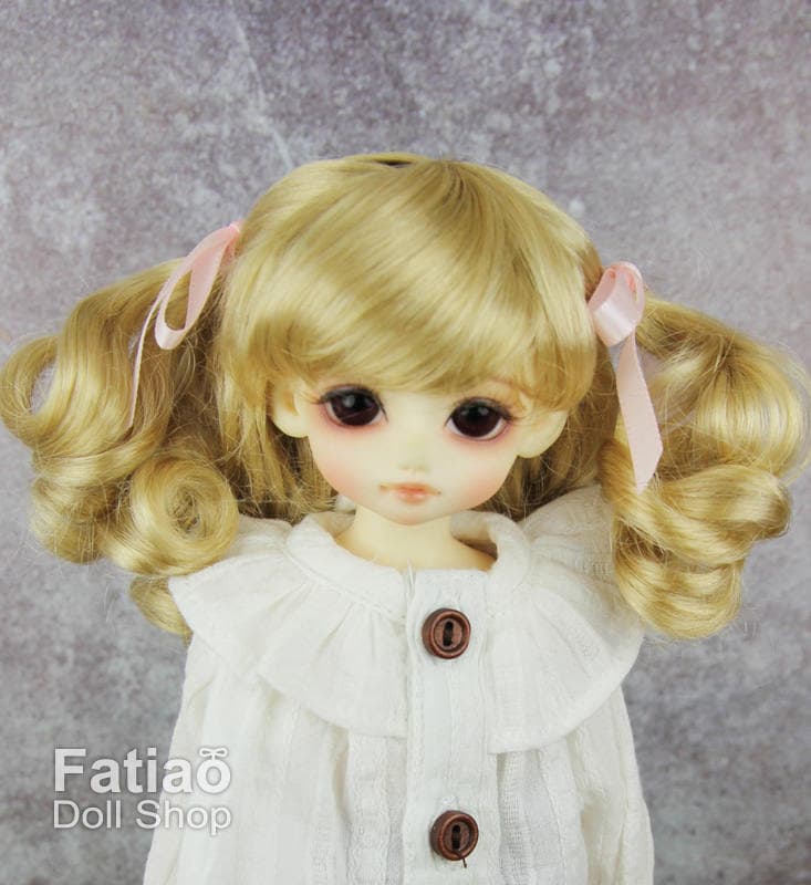 Fatiao - New Dolls Wig Dollfie Yo-SD 1/6 BJD 6-7" size Cream gold