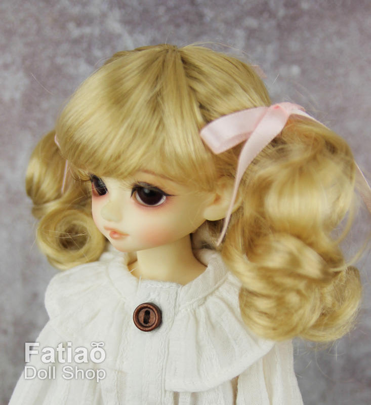 Fatiao - New Dolls Wig Dollfie Yo-SD 1/6 BJD 6-7" size Cream gold