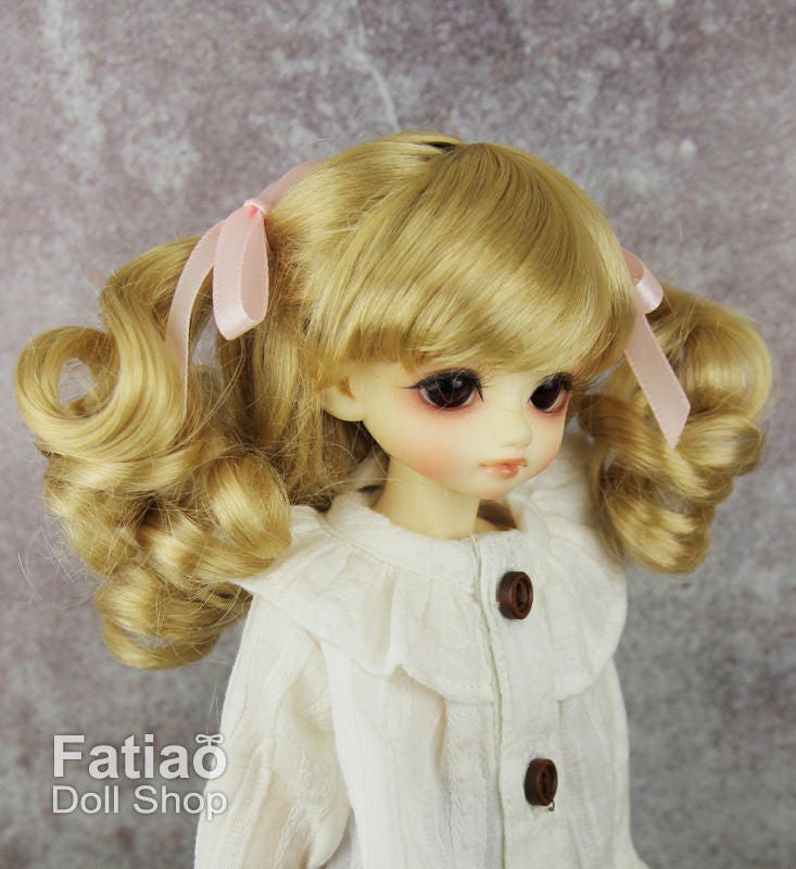 Fatiao - New Dolls Wig Dollfie Yo-SD 1/6 BJD 6-7" size Cream gold