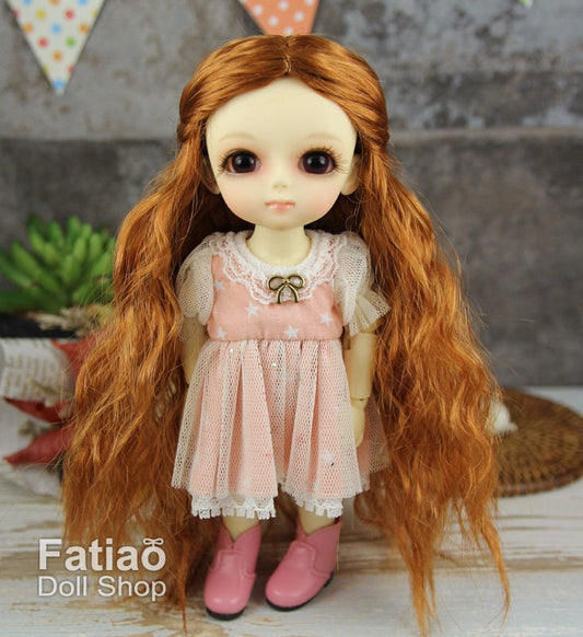 Fatiao - BJD Dollfie Lati Yellow Pukifee 5-6" Angel Doll Wig Caramel