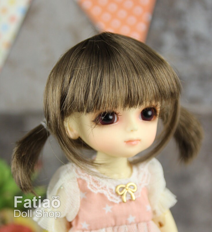 Fatiao - BJD Dollfie Lati Yellow Pukifee 5-6" Doll Wig - umber