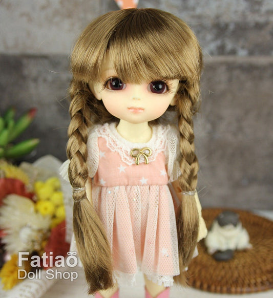 Fatiao - BJD Dollfie Lati Yellow Pukifee 5-6" Doll Wig - Latte