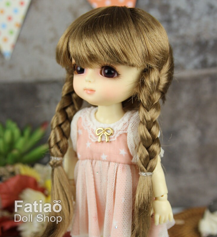 Fatiao - BJD Dollfie Lati Yellow Pukifee 5-6" Doll Wig - Latte