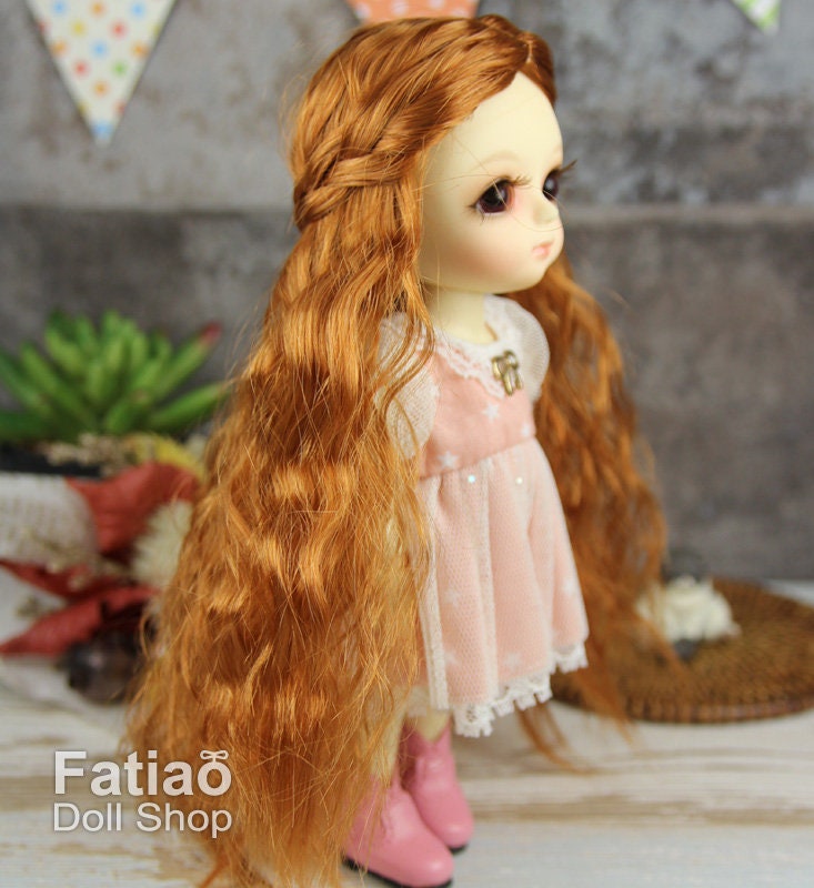 Fatiao - BJD Dollfie Lati Yellow Pukifee 5-6" Angel Doll Wig Caramel