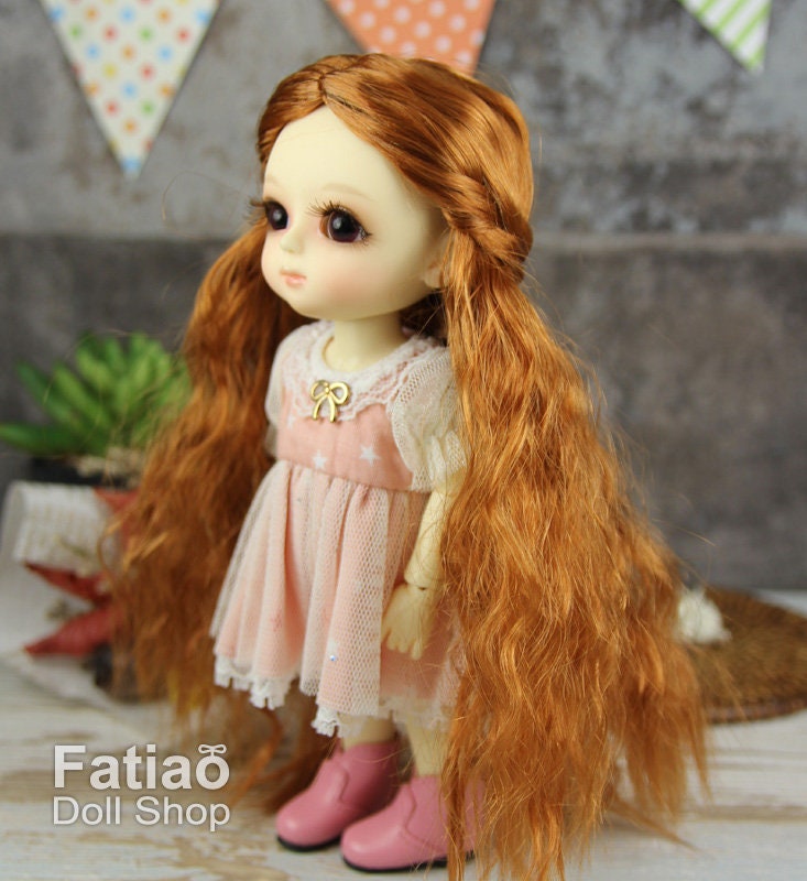 Fatiao - BJD Dollfie Lati Yellow Pukifee 5-6" Angel Doll Wig Caramel