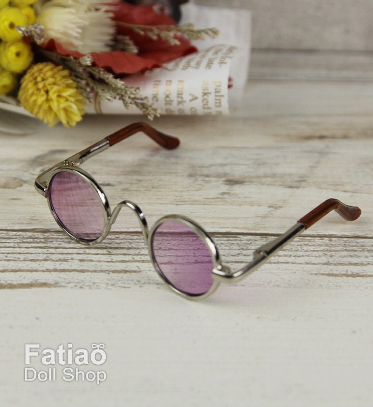 New fashion Dolls sunglasses Glasses fit 1/3 BJD SD Super Dollfie - purple