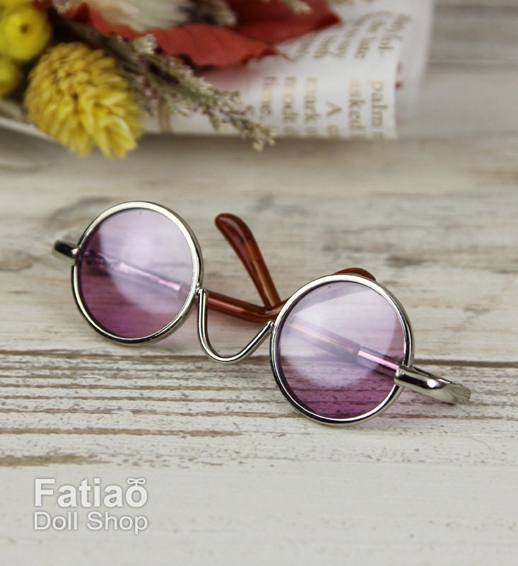 New fashion Dolls sunglasses Glasses fit 1/3 BJD SD Super Dollfie - purple