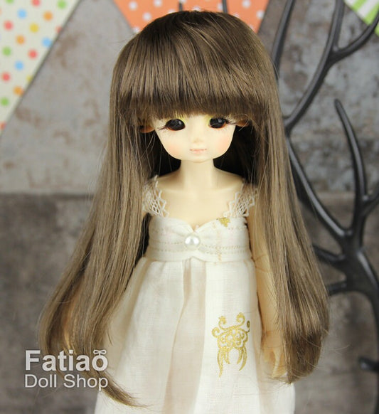 Fatiao - New Dollfie little pullip DAL Nendoroid BJD Dolls Wig - size 4-5" - umber